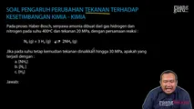 Soal Pengaruh Perubahan Tekanan terhadap Kesetimbangan Kimia